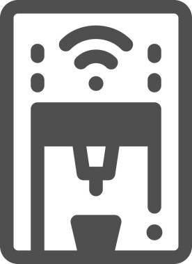 Su dağıtıcısının minimalist vektör illüstrasyonu