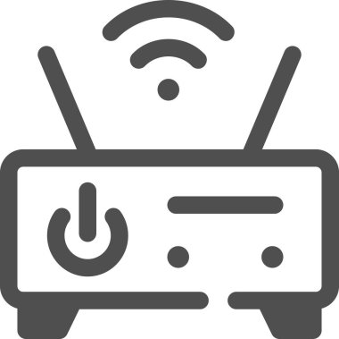 minimal vektör illüstrasyonu, wifi modem simgesi