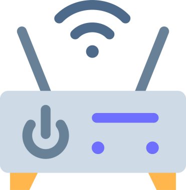 minimal vektör illüstrasyonu, wifi modem simgesi