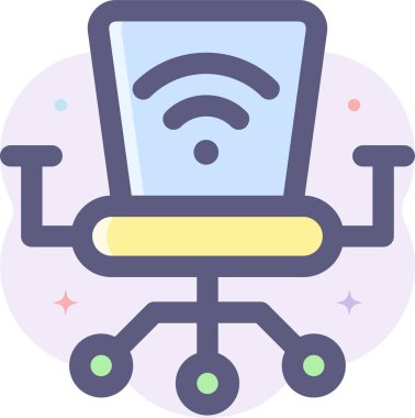 Akıllı sandalyenin minimalist vektör illüstrasyonuName