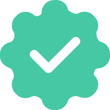 minimalist vektör illüstrasyonu, onay simgesi, kontrol işareti