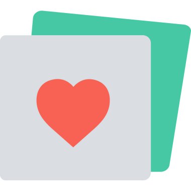 minimalist vektör illüstrasyonu, poker kartları simgesi