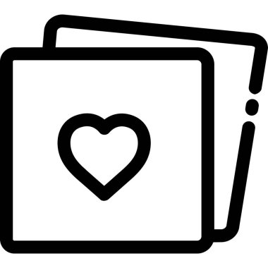 minimalist vektör illüstrasyonu, poker kartları simgesi