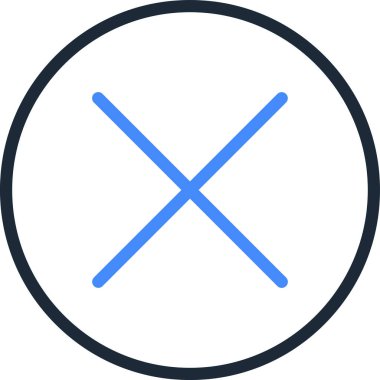 minimalist vektör illüstrasyonu, simgeyi sil