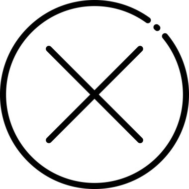 minimalist vektör illüstrasyonu, simgeyi sil