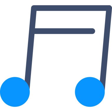 minimalist vektör illüstrasyonu, müzik notası simgesi