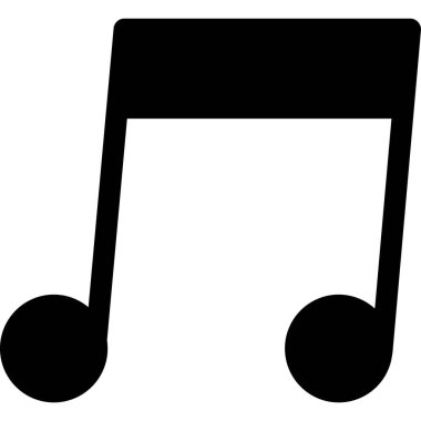 minimalist vektör illüstrasyonu, müzik notası simgesi