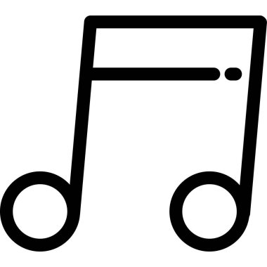 minimalist vektör illüstrasyonu, müzik notası simgesi