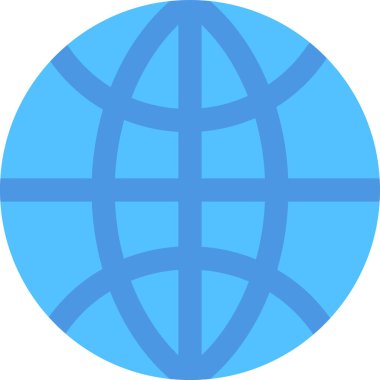 minimalist vektör illüstrasyonu, dünya simgesi