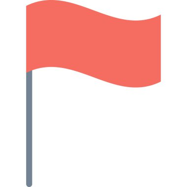 minimalist vektör illüstrasyonu, bayrak simgesi