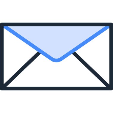 Zarfın minimalist karikatür çizimi