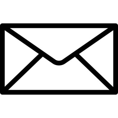 Zarfın minimalist karikatür çizimi