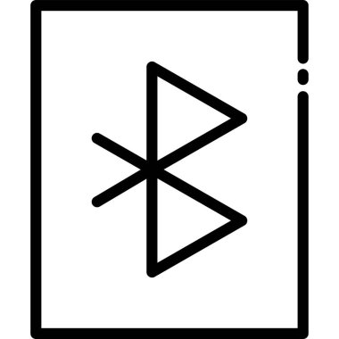 Minimalist vektör illüstrasyonu, bluetooth simgesi