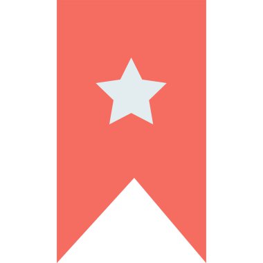 Yer imlerinin minimalist vektör illüstrasyonu, favori simge