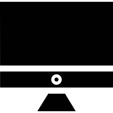 Bilgisayar ekranının minimalist vektör illüstrasyonu