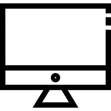 Bilgisayar ekranının minimalist vektör illüstrasyonu