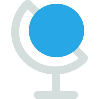 Dünya küresinin minimalist vektör çizimi