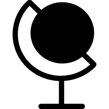 Dünya küresinin minimalist vektör çizimi