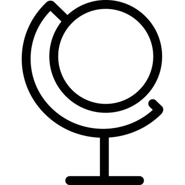 Dünya küresinin minimalist vektör çizimi