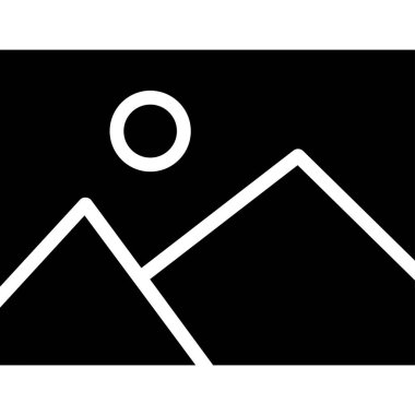 Çizgi film manzarası, fotoğraf veya galeri simgesinin minimalist vektör çizimi