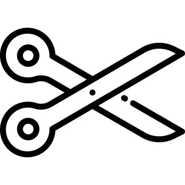 makasın minimalist vektör illüstrasyonu, kes simgesi