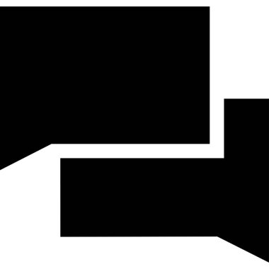 Sohbet baloncuklarının minimalist vektör çizimi