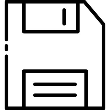 asgari vektör illüstrasyonu, simgeyi kaydet