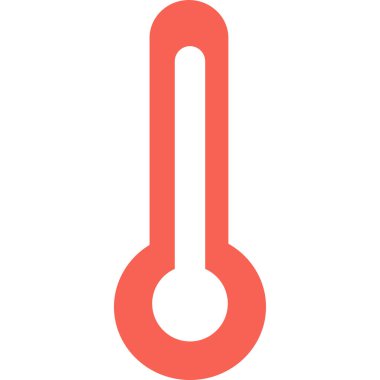 minimal vektör illüstrasyonu, termometre simgesi