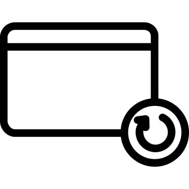 minimalist vektör illüstrasyonu, simgeyi yeniden yükle