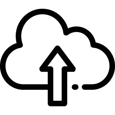 minimal vektör illüstrasyonu, bulut gönderme kavramı