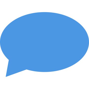 Sohbet baloncuğunun minimalist vektör çizimi