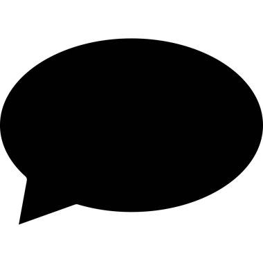 Sohbet baloncuğunun minimalist vektör çizimi