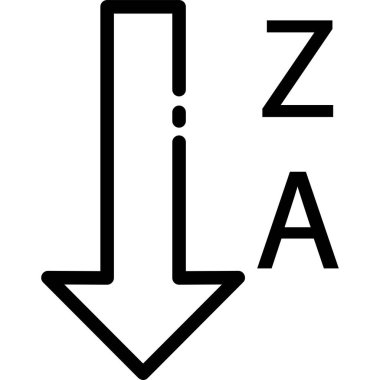 Z harfli asgari vektör çizimi