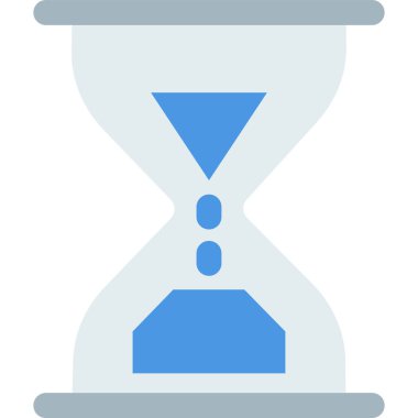 Minimalist vektör illüstrasyonu, kum saati simgesi