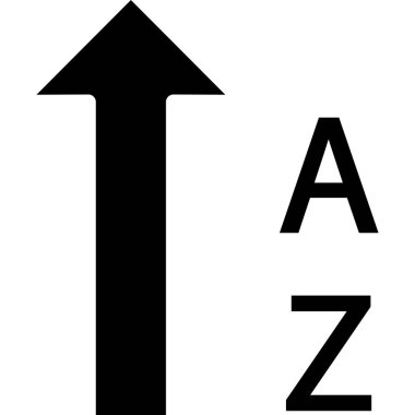 Z harfli yukarı okun minimalist vektör illüstrasyonu