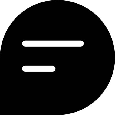 Sohbet baloncuğunun minimalist vektör çizimi