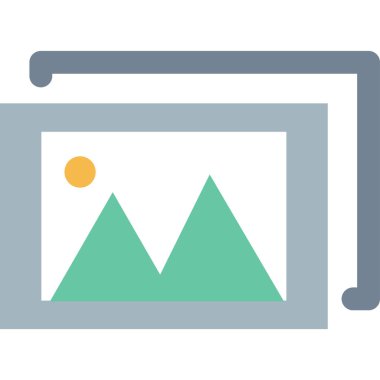 Dijital galerinin minimalist vektör simgesi