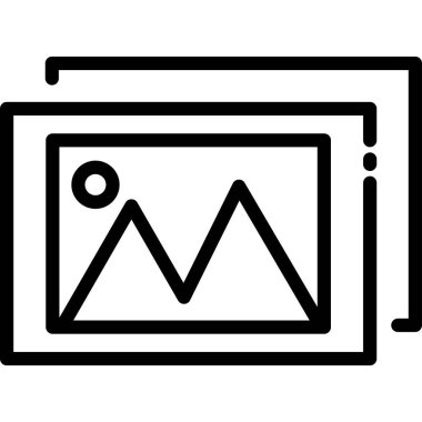 Dijital galerinin minimalist vektör simgesi
