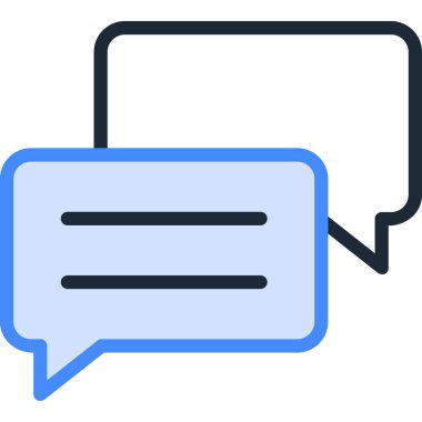 Sohbet baloncuklarının minimalist vektör çizimi