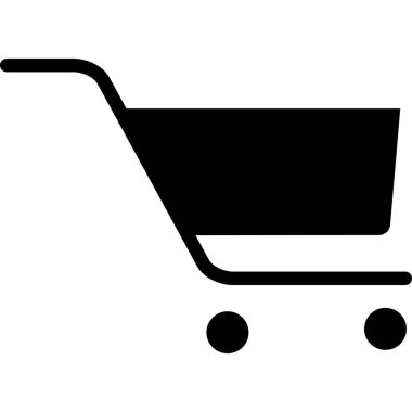 Alışveriş arabasının minimalist vektör çizimi