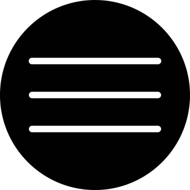 minimalist vektör illüstrasyonu, menü simgesi