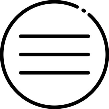 minimalist vektör illüstrasyonu, menü simgesi