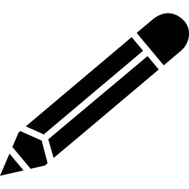 minimalist vektör illüstrasyonu, kalem simgesi