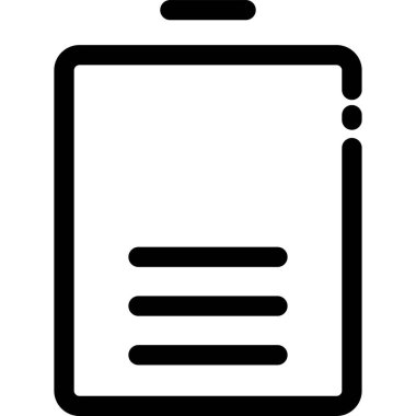 Batarya simgesinin minimalist vektör illüstrasyonu