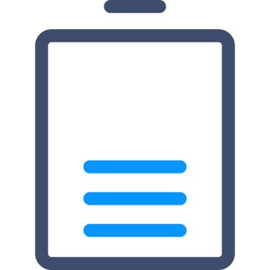 Batarya simgesinin minimalist vektör illüstrasyonu