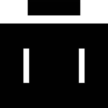 Çantanın minimalist biçim vektör simgesi