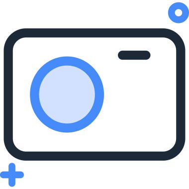  Fotoğraf makinesinin minimalist vektör simgesi