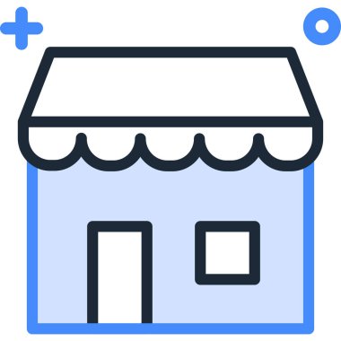 Depo inşasının minimalist vektör simgesi