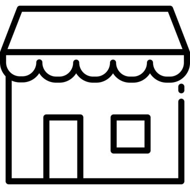 Depo inşasının minimalist vektör simgesi