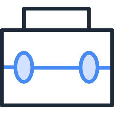 Çantanın minimalist biçim vektör simgesi